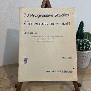 Vintage 1966 Lew Gillis 70 Progressive Studies Modern Bass Trombonist
